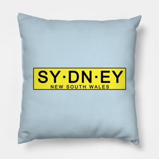 Australian Sydney car license plate Pillow