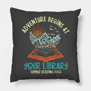 Adventure Begins At Your Library Summer Reading 2024 Pillow