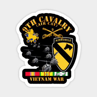 9th Cavalry (Air Cav) - 1st  Cav Division w SVC Magnet