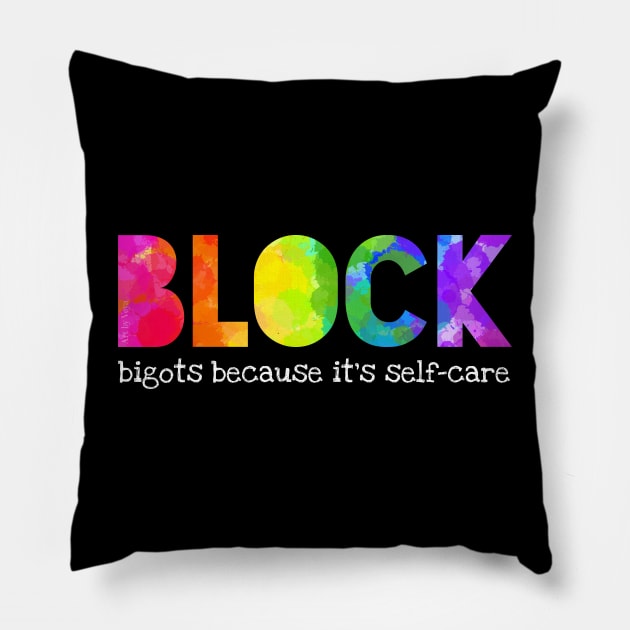 Block bigots Pillow by Art by Veya