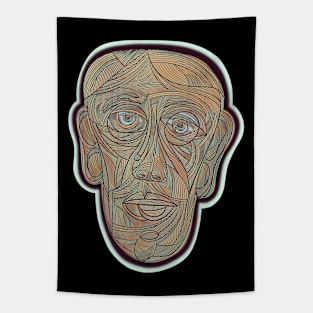 Abstract man’s face Tapestry