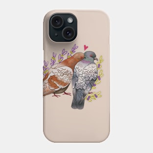 Pigeons in love Phone Case