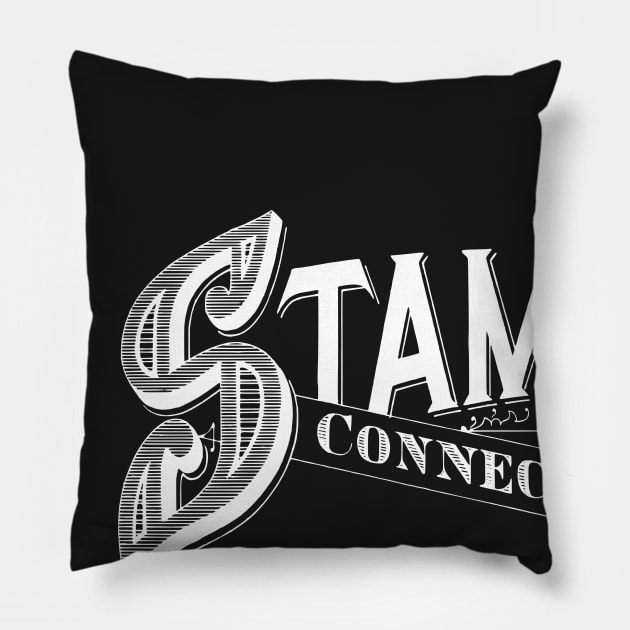 Vintage Stamford, CT Pillow by DonDota
