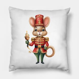 Mouse Christmas Nutcracker Pillow