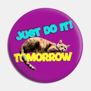 just do it!!! tomorrow lazy cat lover Pin