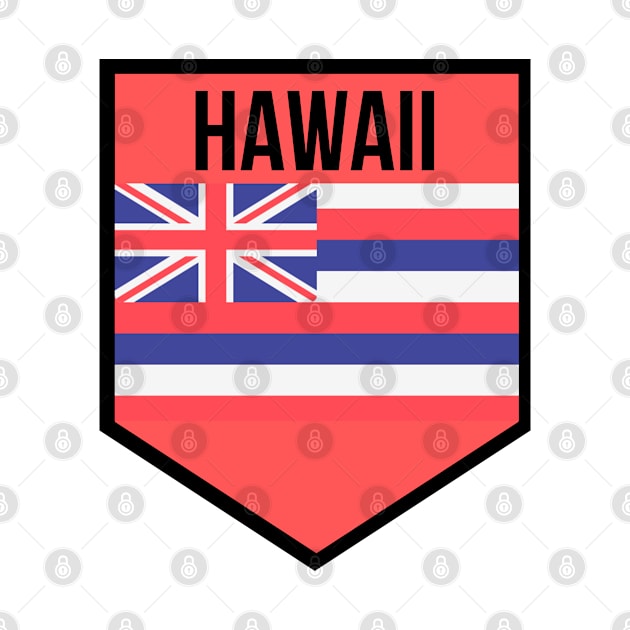 FLAG of HAWAII. Travel Gift for HAWAII lovers. Black by Just Simple and Awesome