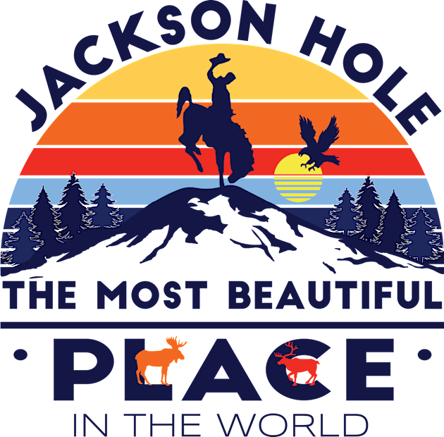 Jackson Hole The Most Beautiful Place In the World Exclusive Wyoming Kids T-Shirt by Meryarts