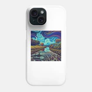Beautiful swirl Rustic Landscape Phone Case