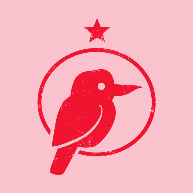 Stylized silhouette of Kookaburra, minimal art for birds and ornithology lovers by croquis design