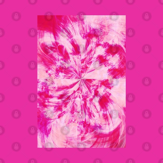 Hot Pink Tie Dye Splash Abstract Artwork by love-fi