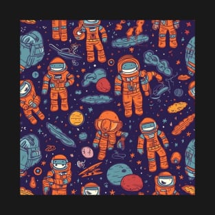 Astronaut Pattern T-Shirt