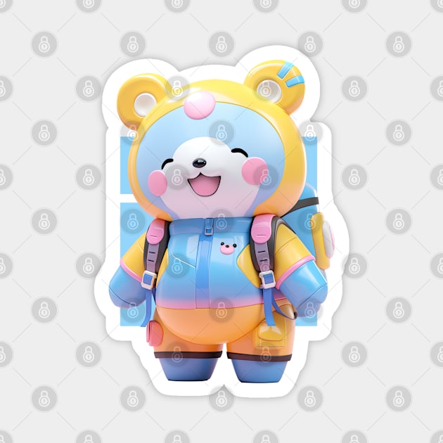 AKBLM - KUMA JUNIOR KOUHAI 後輩) | 3D PASTEL KAWAII AESTHETIC BEAR Magnet by AKBLM