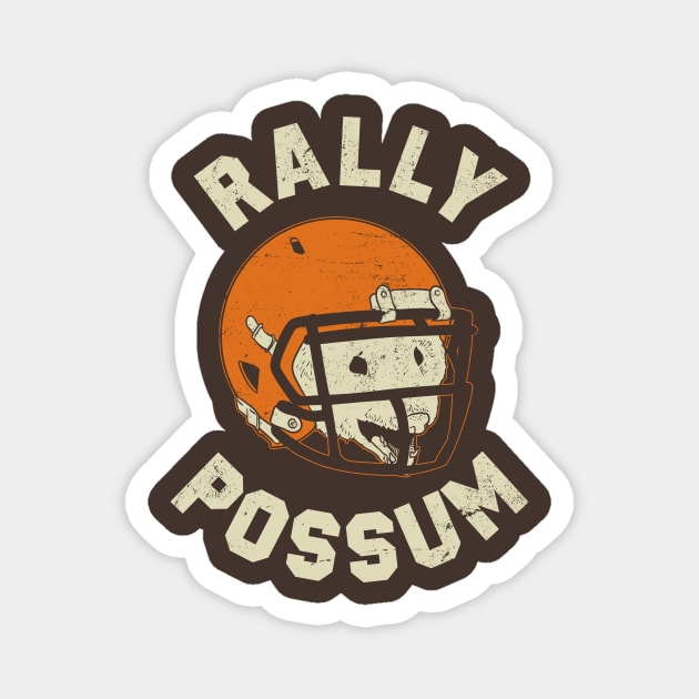 Rally Possum Funny Cleveland Football Magnet by APSketches