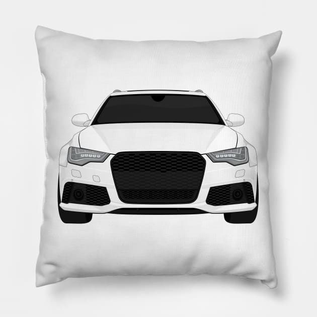 rs6 white Pillow by VENZ0LIC