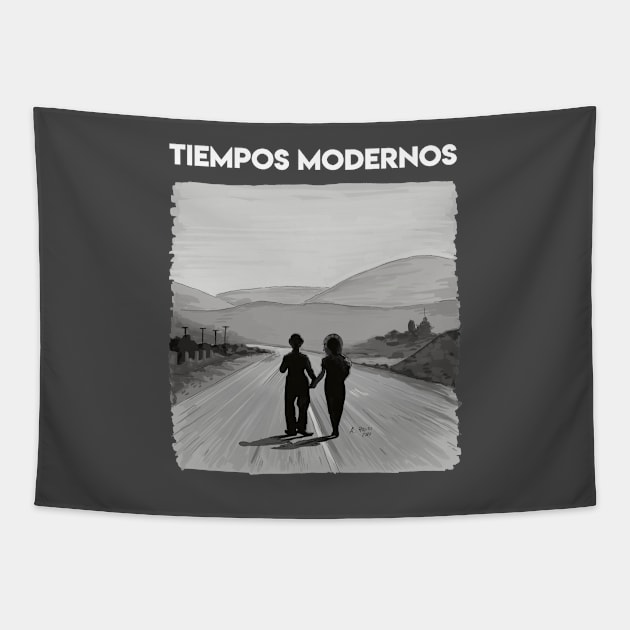 Modern Times illustration with Title Tapestry by burrotees