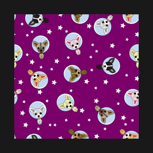 Cute Space Colored Dogs Pattern Seamless by MichelMM