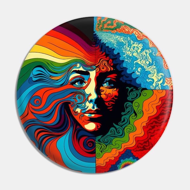 Psychodelic portrait of a woman Pin by kansaikate