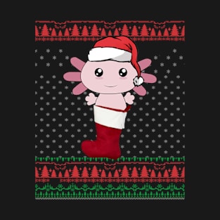 Funny Cute Axolotl Family Pajamas Christmas Ugly Sweater T-Shirt