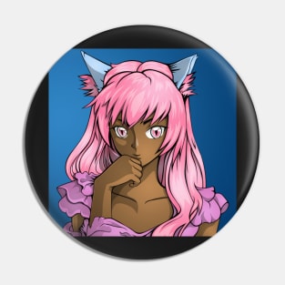 Black Girl Anime Pin