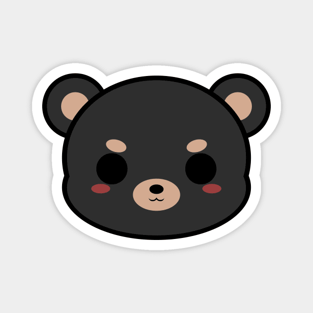 Cute Black Bear Magnet by alien3287