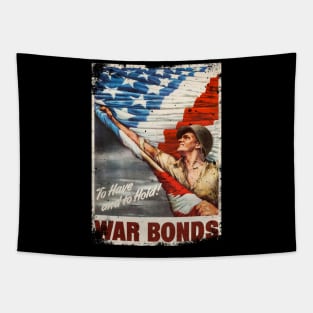 War Bonds WWII Poster Vintage Tapestry