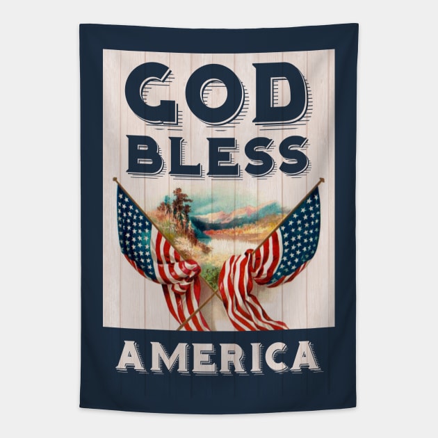 God Bless America Tapestry by PLAYDIGITAL2020