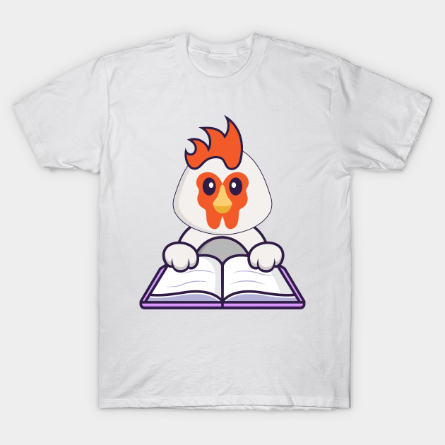 Discover Cute chicken reading a book. - Book - T-Shirt