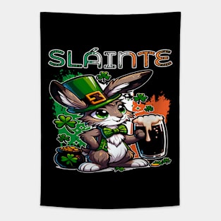 Lucky Hare St. Patricks Day Celebration Tapestry