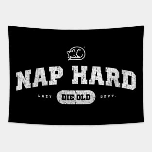 Nap Hard Die Old Tapestry