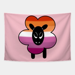 Proud Lesbian Rainbow Sheep Tapestry