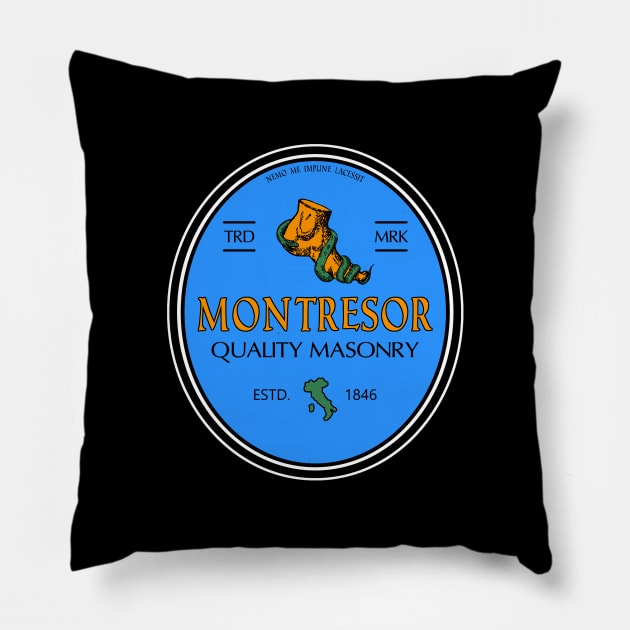 Montresor Masonry Pillow by AngryMongoAff