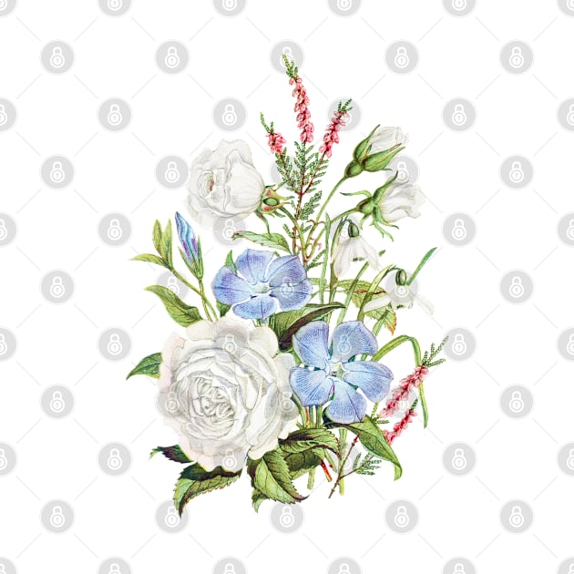 Spring Flower Power -  Flower Bouquet - Hearts - Beautiful Flowers - Vintage by BabyYodaSticker