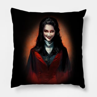 Female Vampire Artwork Pillow