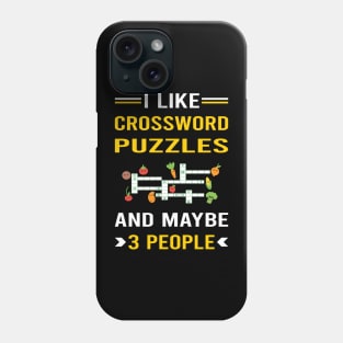 3 People Crossword Puzzles Phone Case