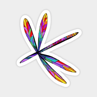 Single Rainbow Dragonfly Magnet