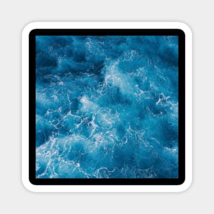 Tuquoise Blue Ocean Waves Magnet