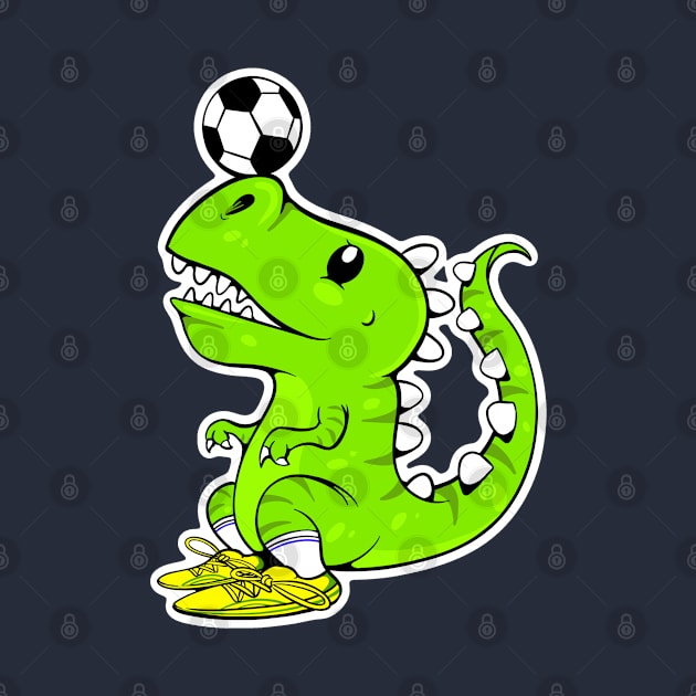 T Rex Soccer Cartoon by Nifty Studio