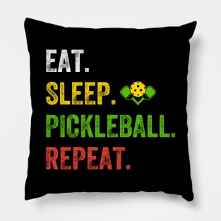 Eat Sleep Pickleball Repeat Funny Pickleball Lover Pillow