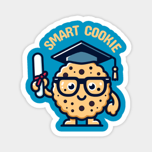 Smart Cookie | Cute Kawaii Cookie Illustration for Graduation | Graduation Quote Magnet