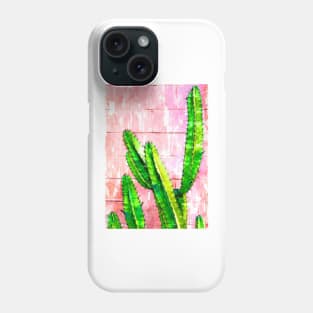 Green Cactus Pink Wall Marker Sketch Phone Case