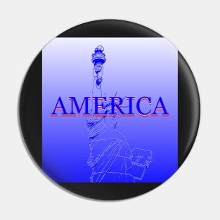 America standing tall Pin