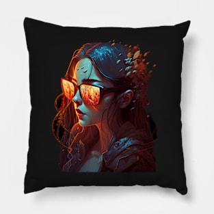 Chiaroscuro girl Pillow