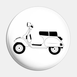 Vespa P125x Black Outline Pin