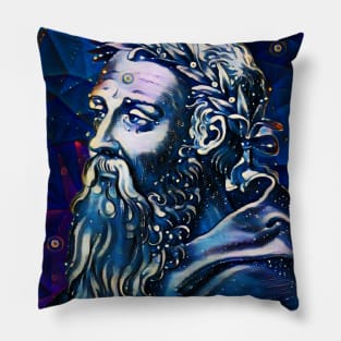 Heraclitus Dark Night Portrait | Heraclitus Artwork 5 Pillow