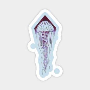 Patterned Jellyfish Design Magnet