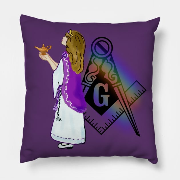 Masonic Princess with Rainbow Pillow by Princess12Toes