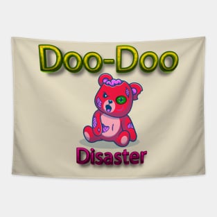 Doo-Doo Dool Bear Zombie Halloween Furry Friends  Animal-Inspired Halloween Prints Tapestry