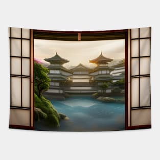 Garden View of Sunrise Tapestry