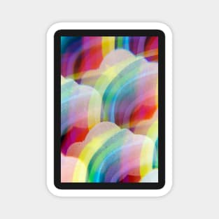 Kaleidoscopic rainbows and clouds Magnet