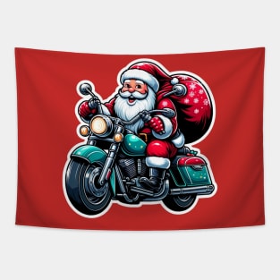 Santa's High-Speed Christmas Ride - Spread the Joy! Tapestry